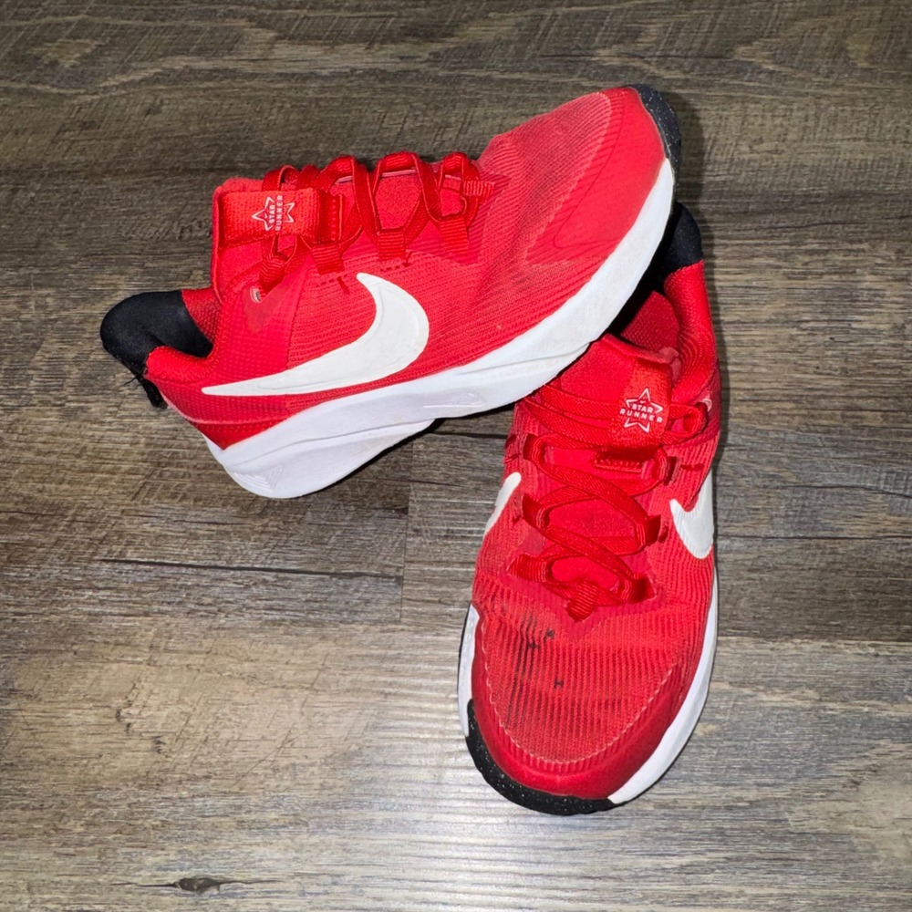 Nike Star Runner 4 Kids Shoes University Red White DX7614-600 Size 13C